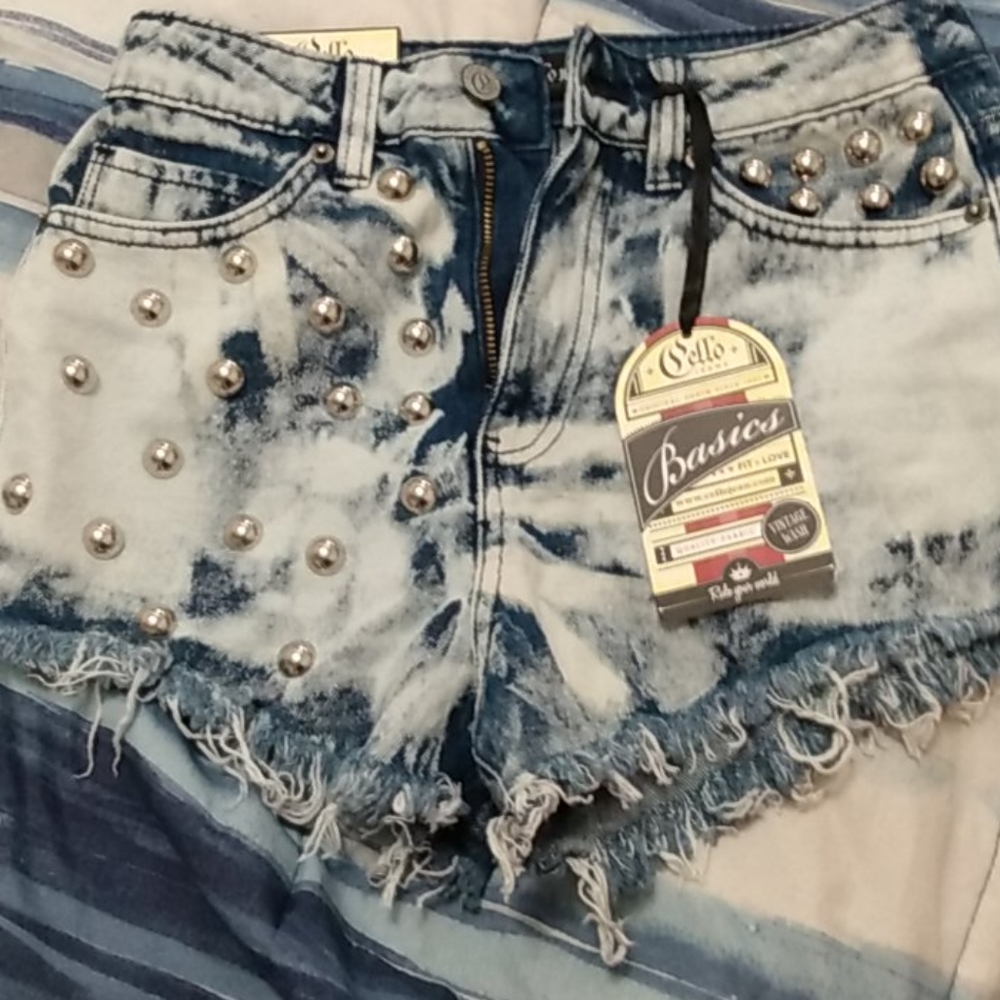 Vintage wash cello jean shorts